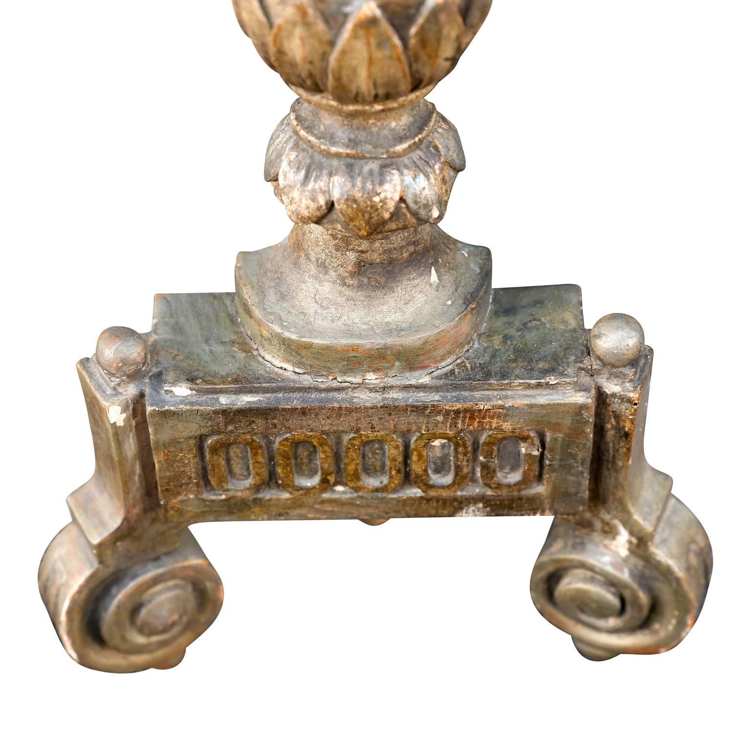 Early 19th Century French Bore Doré Candlestick In Excellent Condition In Houston, TX