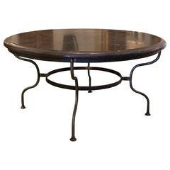 Belgian Round Bluestone Top Table