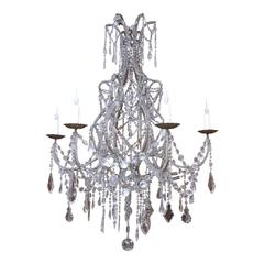 Early 20th Century Beaded and Crystal Chandelier from Italy 8