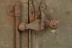 Pair of Rustic Green Painted Spanish Shutters