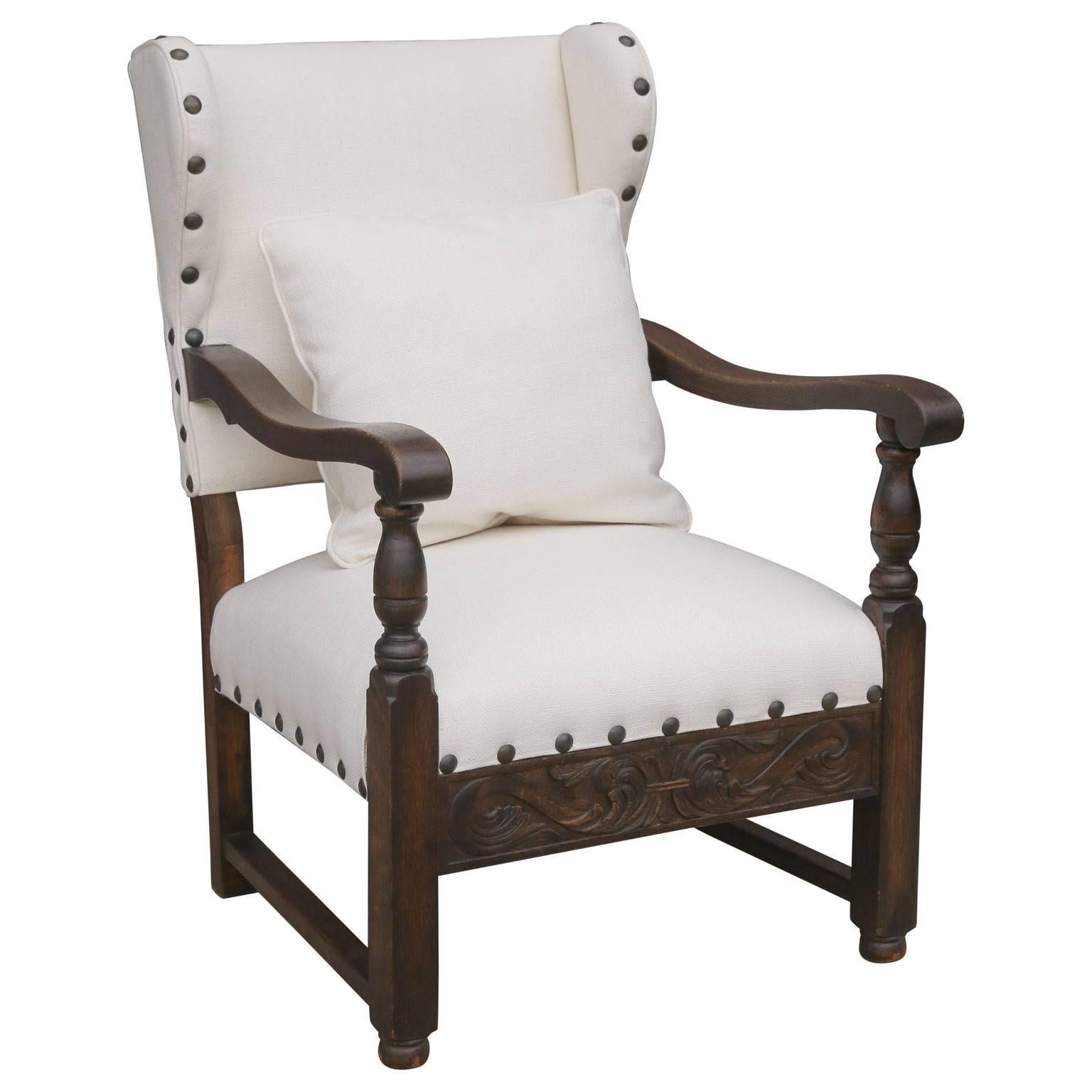 French Provincial 19th Century French Wingback