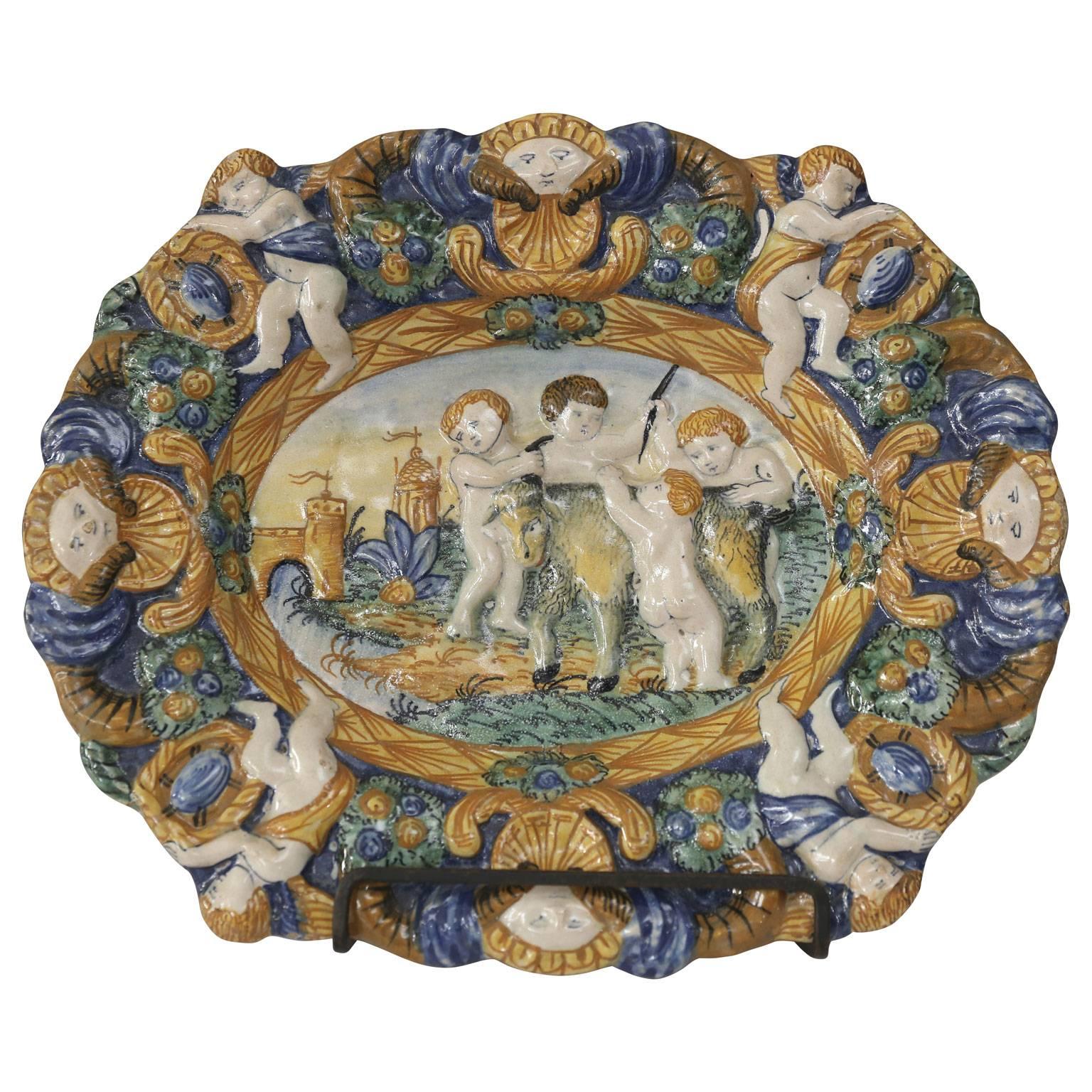 Dutch Early Style Decorative Plate For Sale