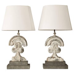 Pair of Custom Table Lamps from 19th Century Fragments