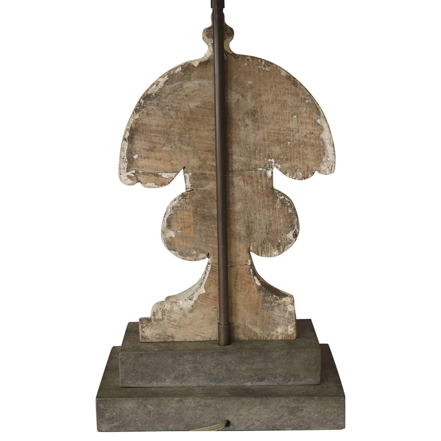 Pair of Custom Table Lamps from 19th Century Fragments In Excellent Condition In Houston, TX