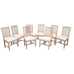 Set of Eight 19th Century Swedish Dining Chairs