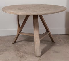 Tilt-Top Scrubbed Bleached Oak Table