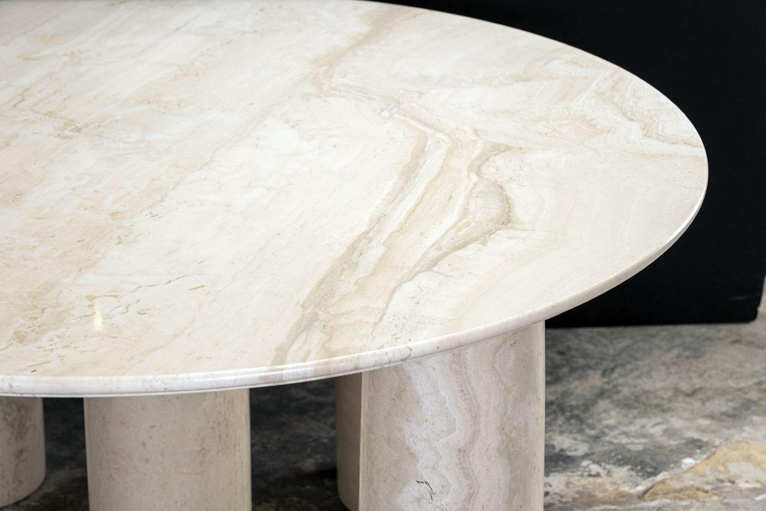 Late 20th Century Mario Bellini 'Il Colonnato' Cream-Color Marble Table for Cassina