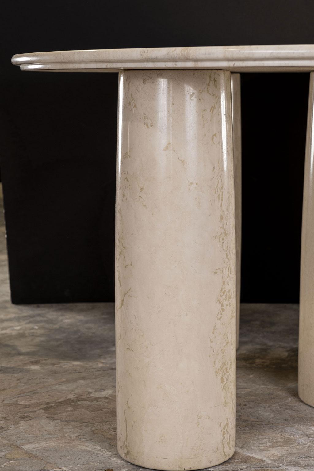 Mario Bellini 'Il Colonnato' Cream-Color Marble Table for Cassina 2