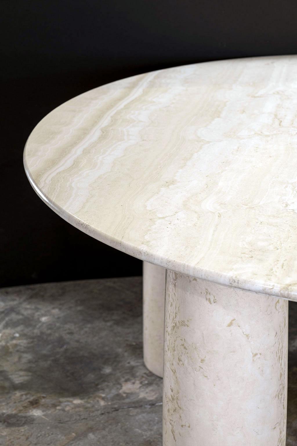 Mario Bellini 'Il Colonnato' Cream-Color Marble Table for Cassina 3