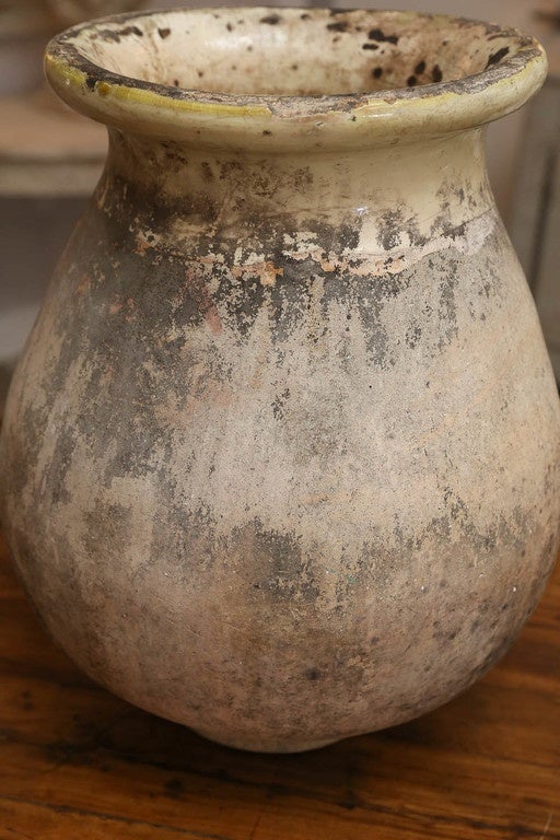 French Early 19th Century Biot Olive Jar