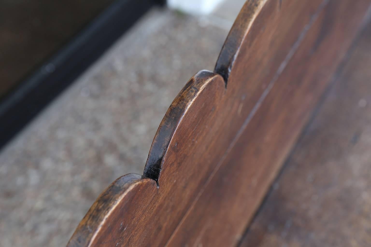 Early 18th Century Italian Chestnut Bench 1