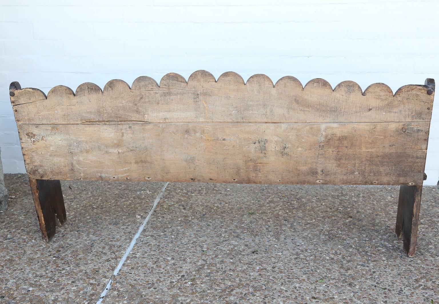 Early 18th Century Italian Chestnut Bench 2