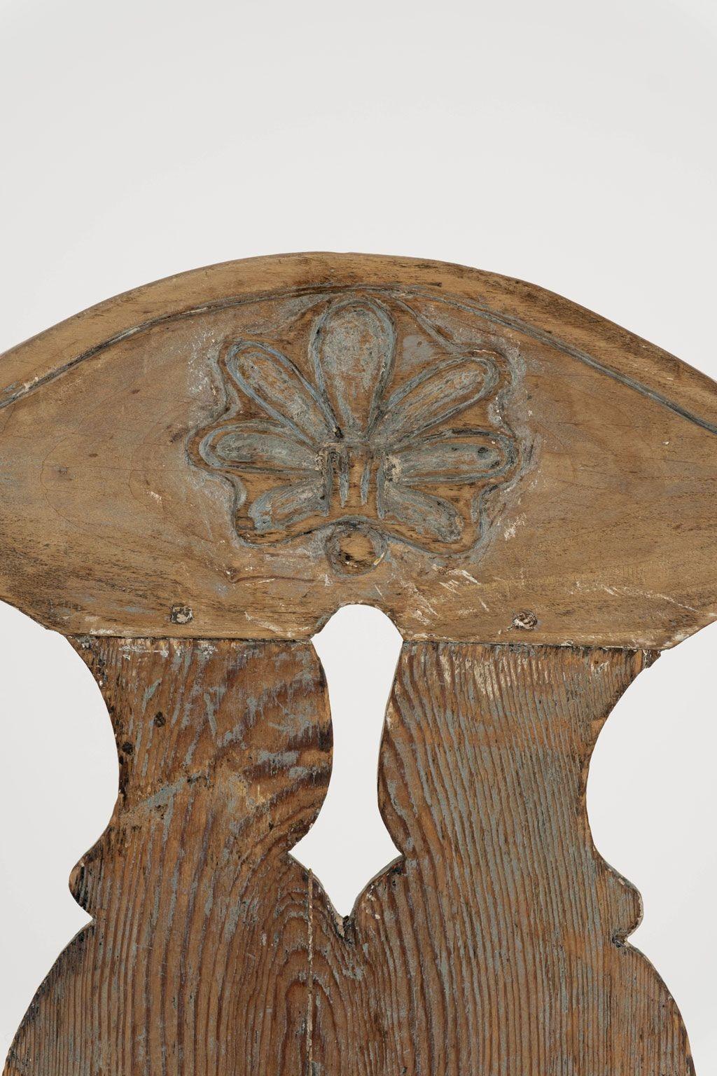 Sillón rococó sueco pintado del siglo XVIII Algodón en venta
