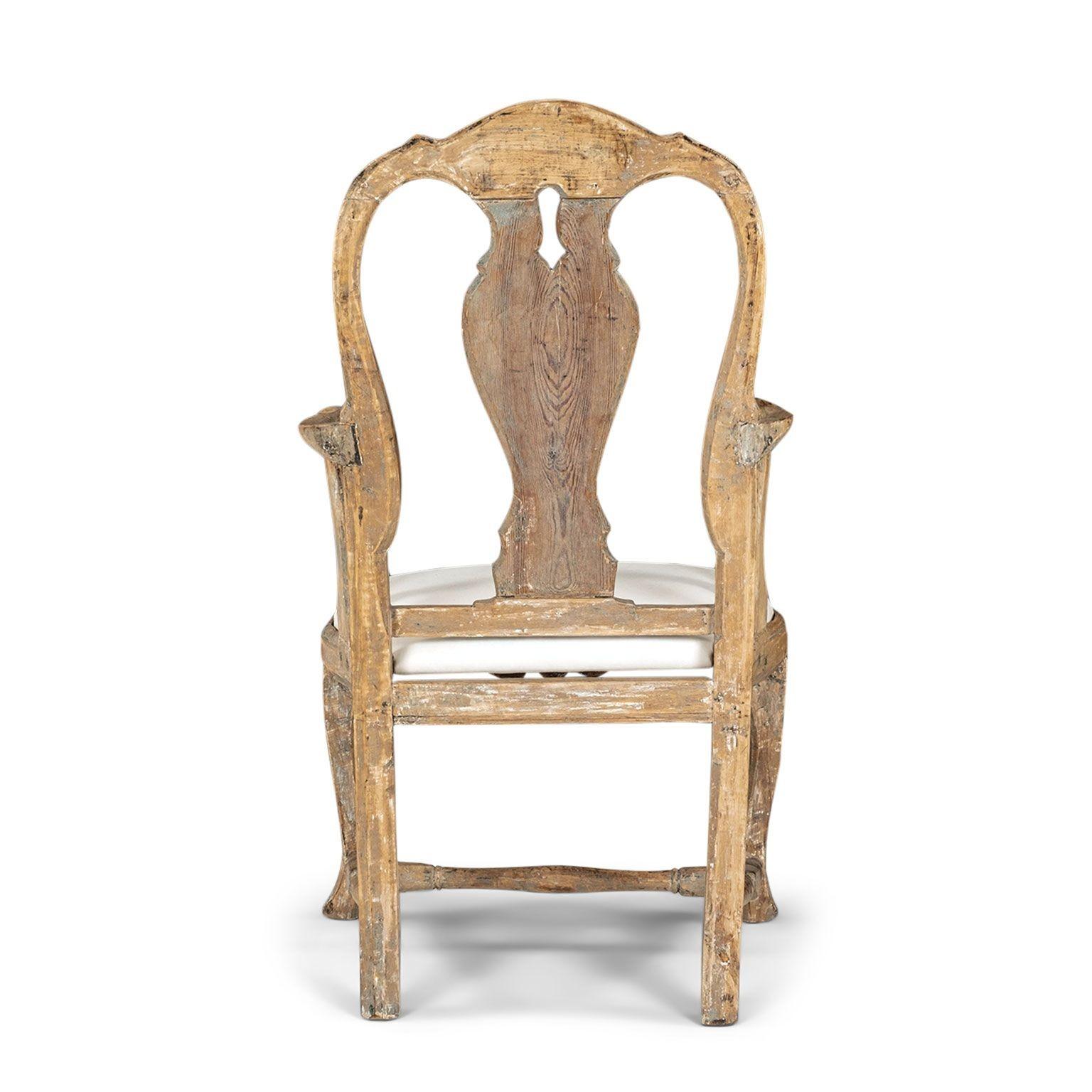 Sillón rococó sueco pintado del siglo XVIII en venta 5