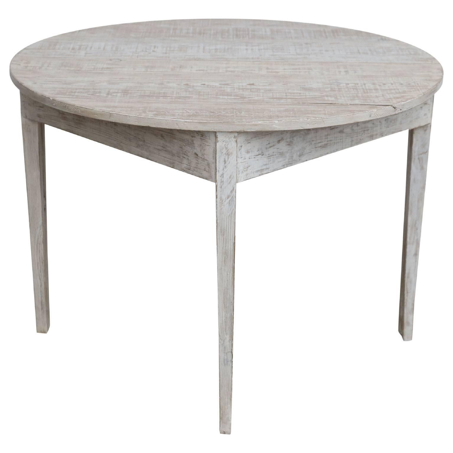 Contemporary Pair of Painted Demilune Tables