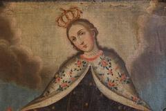 huile sur toile de la Vierge:: école de Cuzco:: 18ème siècle