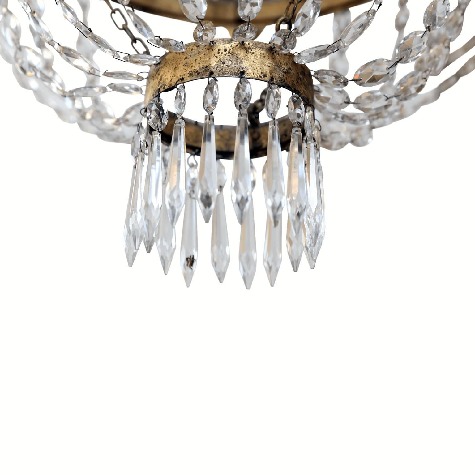 Late 19th Century Crystal Chandelier from Milan 1