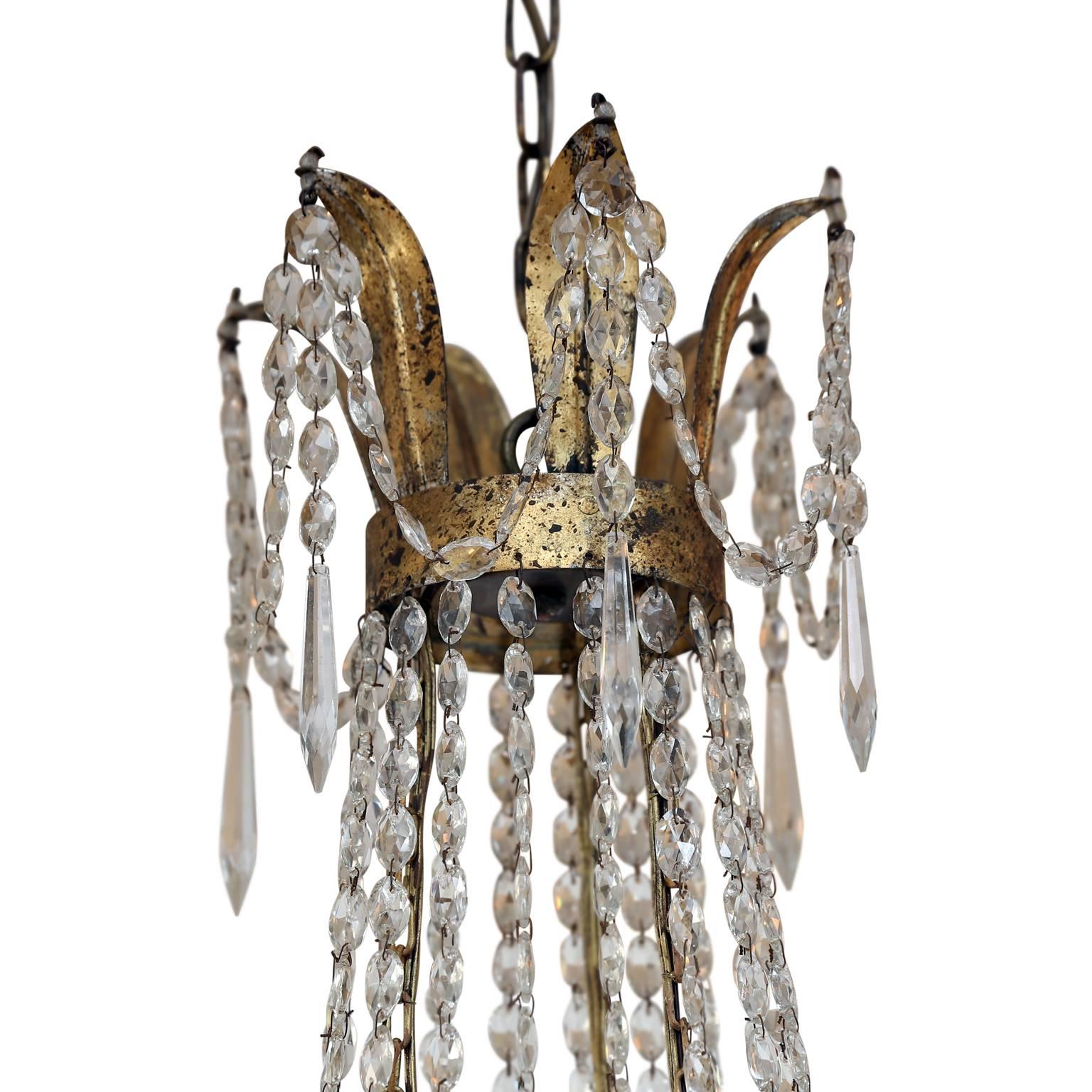 Empire Late 19th Century Crystal Chandelier from Milan