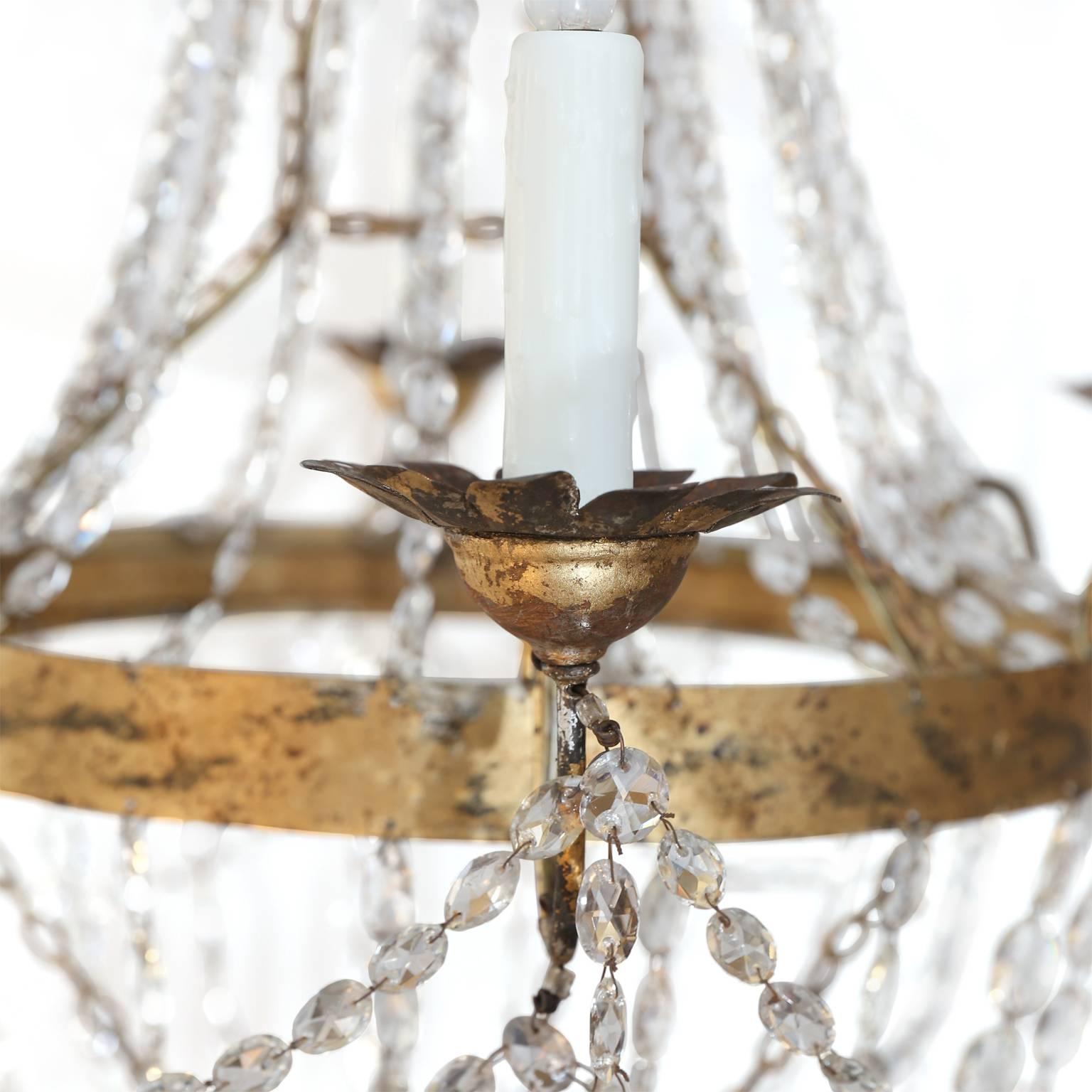 Italian Late 19th Century Crystal Chandelier from Milan