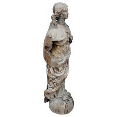 Late 17th Century Carved Italian Santo