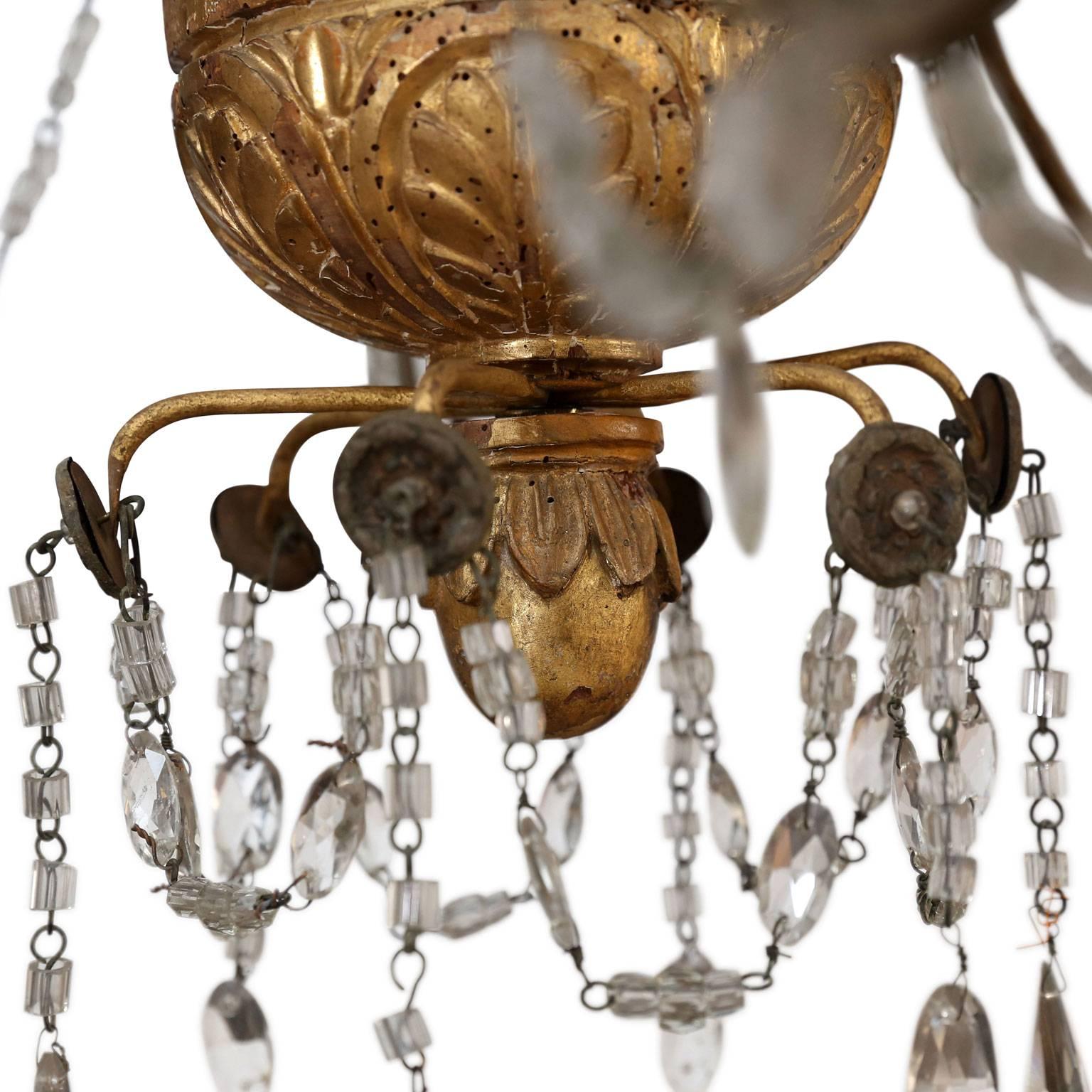 Hand-Crafted Pair of 18th Century Chandeliers from Genoa