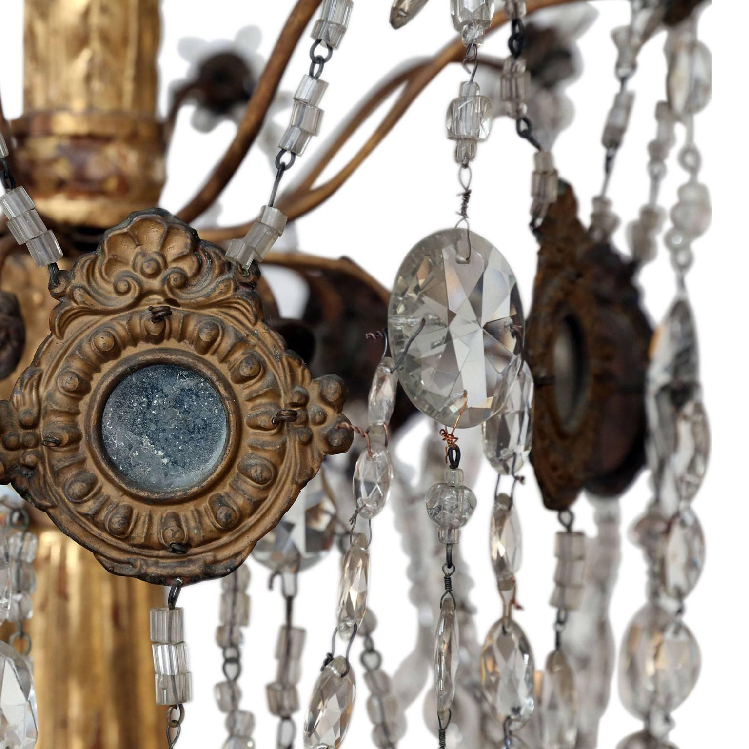 Baroque Pair of 18th Century Chandeliers from Genoa