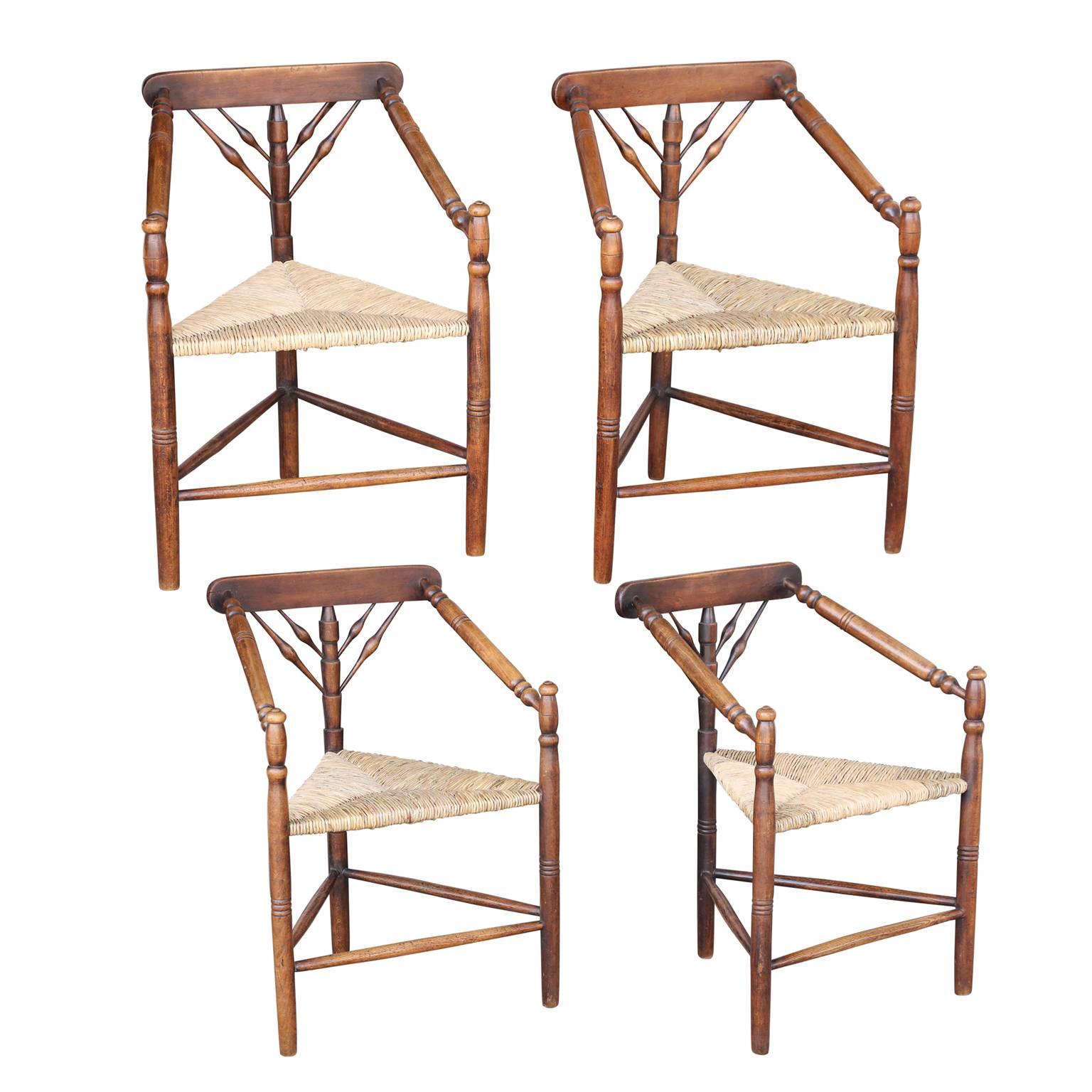 Set of Four Early 20th Century Turner Chairs by William Birch