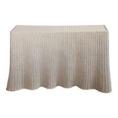 Vintage Draped-Shape Painted Wicker Console