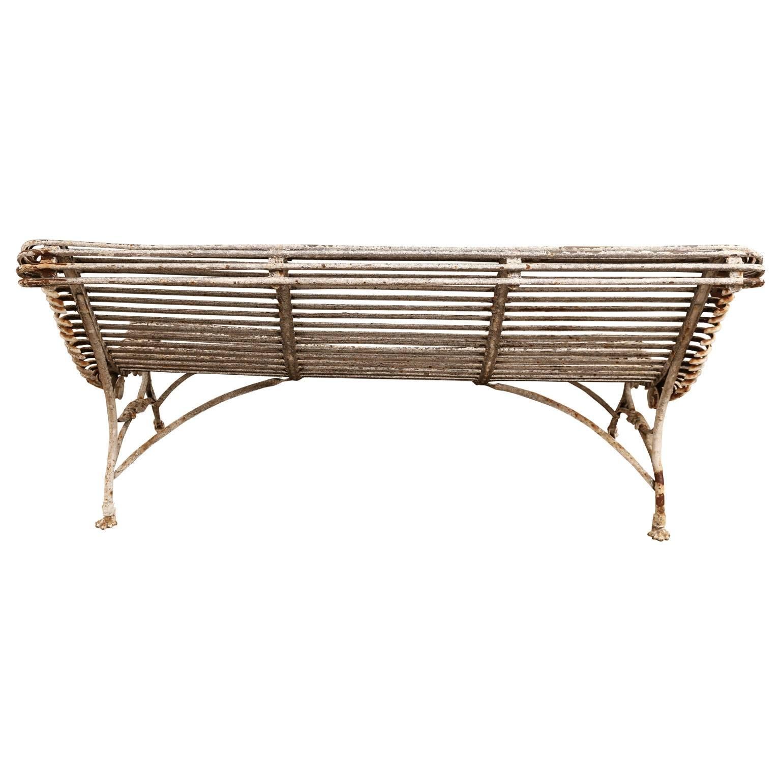 French Iron Garden Bench by Arras