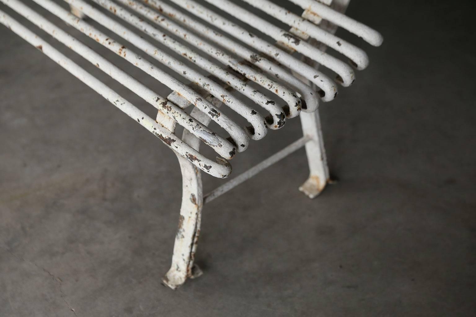 Long French Iron Bench 2