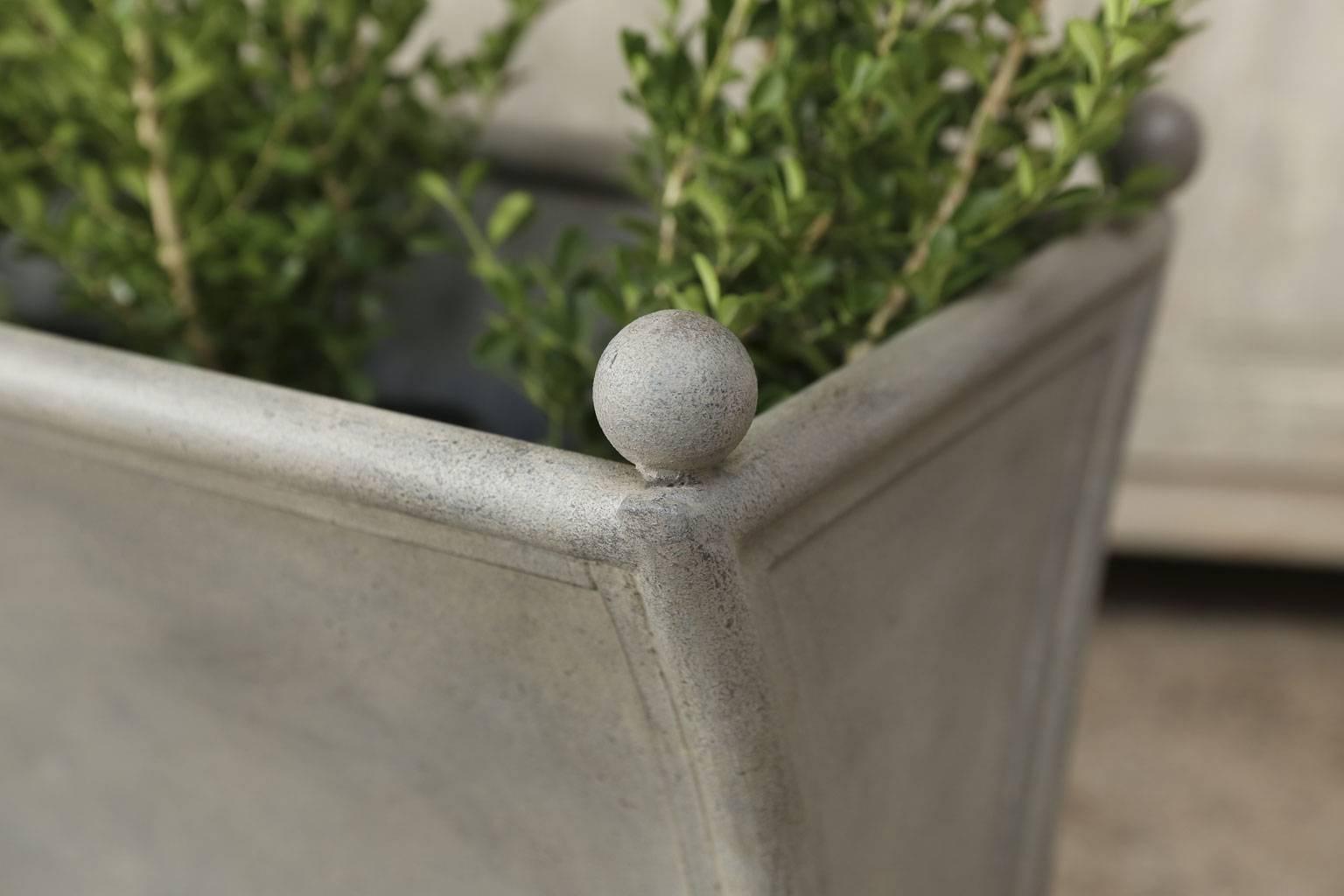 Steel Pair of French Style Planters