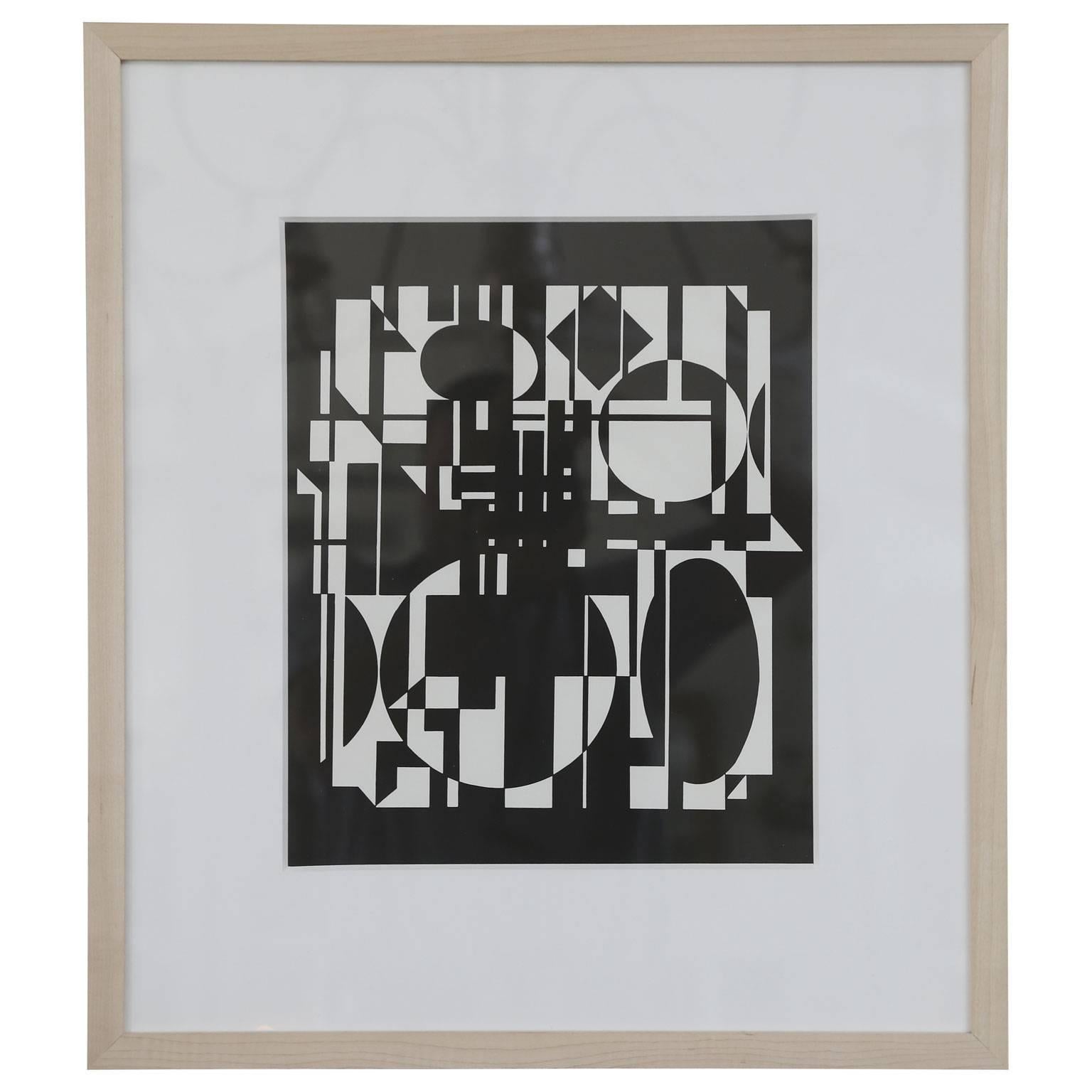 Set of Ten Original Victor Vasarely “Lineaires” Prints In Excellent Condition In Houston, TX