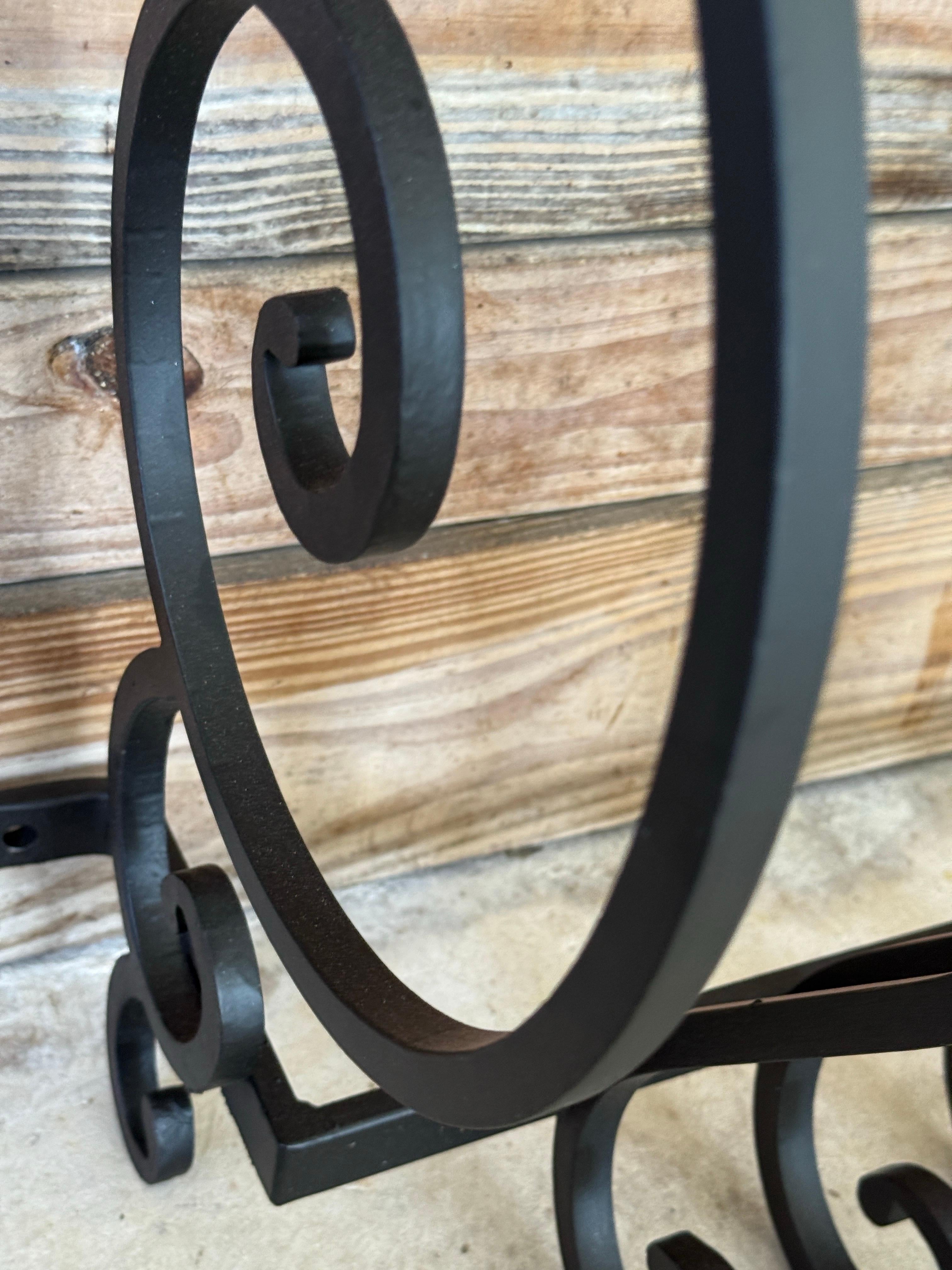 Mid-20th Century Hand-Forged Iron Window Grille With Sculptural Scrollwork In Good Condition For Sale In North Fort Myers, FL