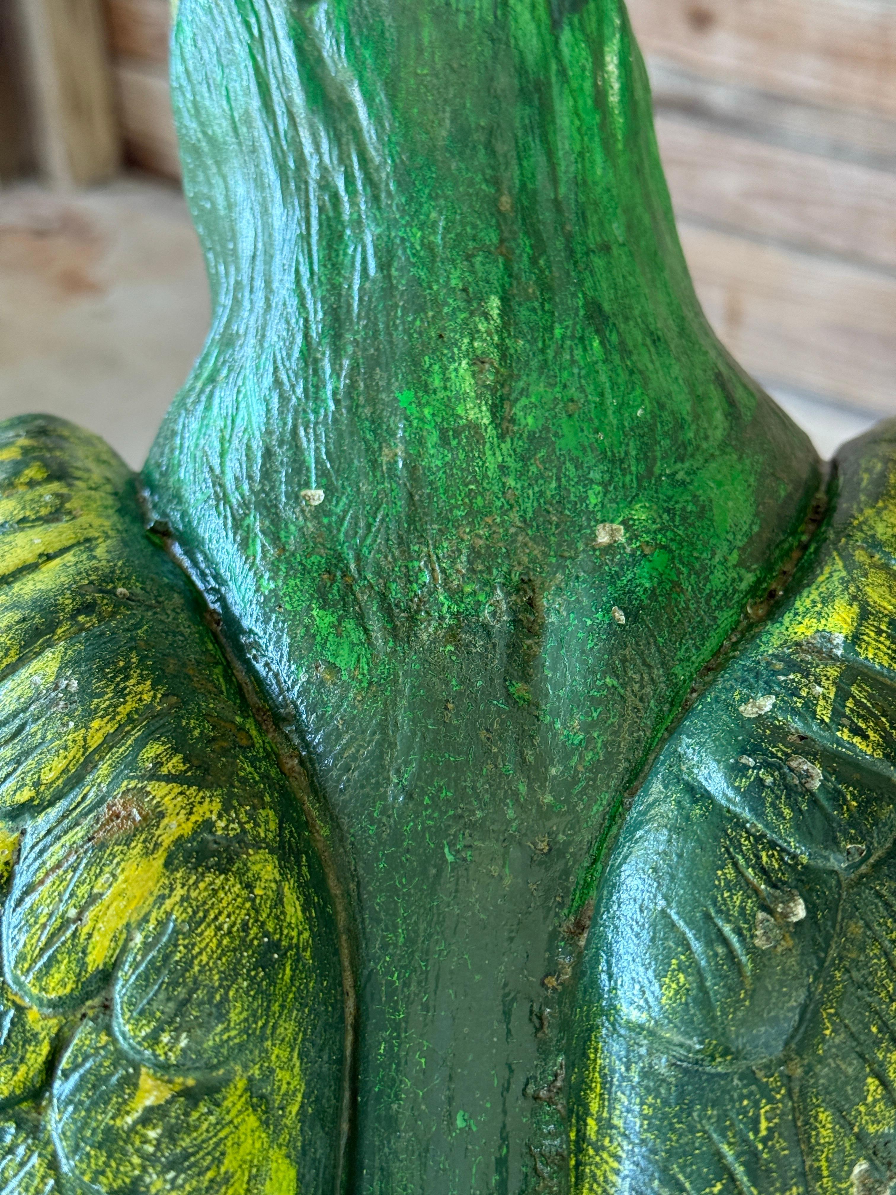 20th Century Monumental Vintage Cast Concrete Parrot Garden Statue Signed “Karlik?” For Sale