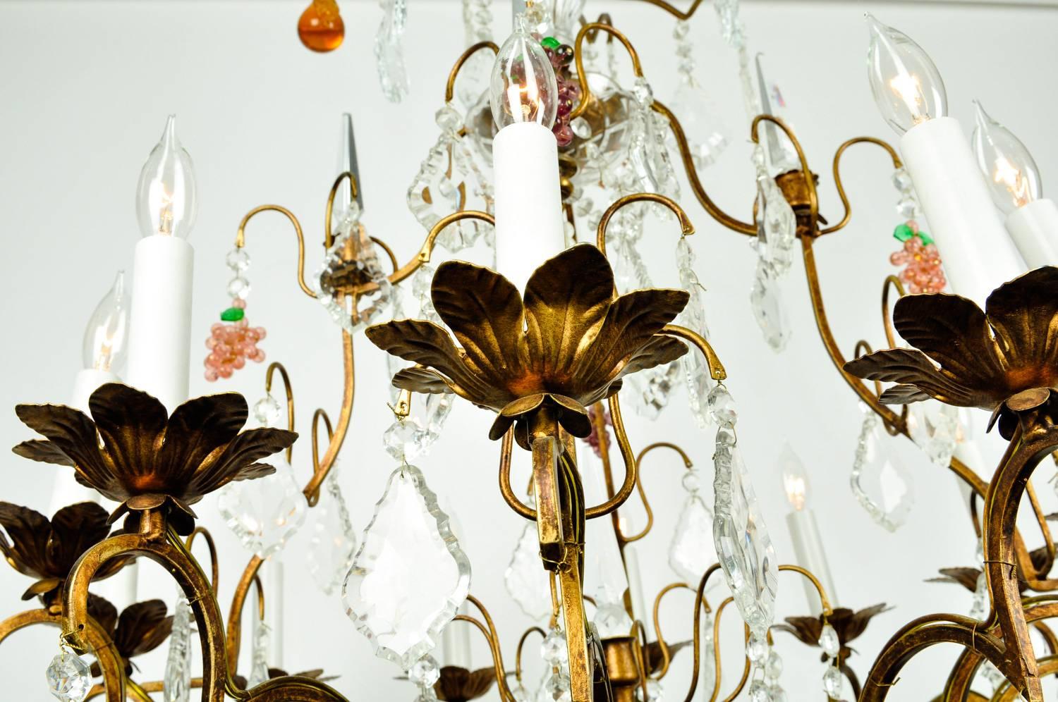 murano glass chandelier fruit