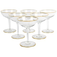 Mid-20th Century Baccarat Champagne Coupe Glassware Set 