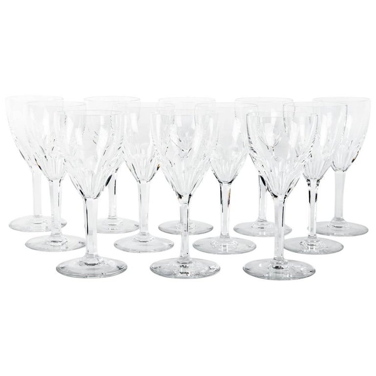 Baccarat Set of 12 Wine Glasses For Sale at 1stDibs