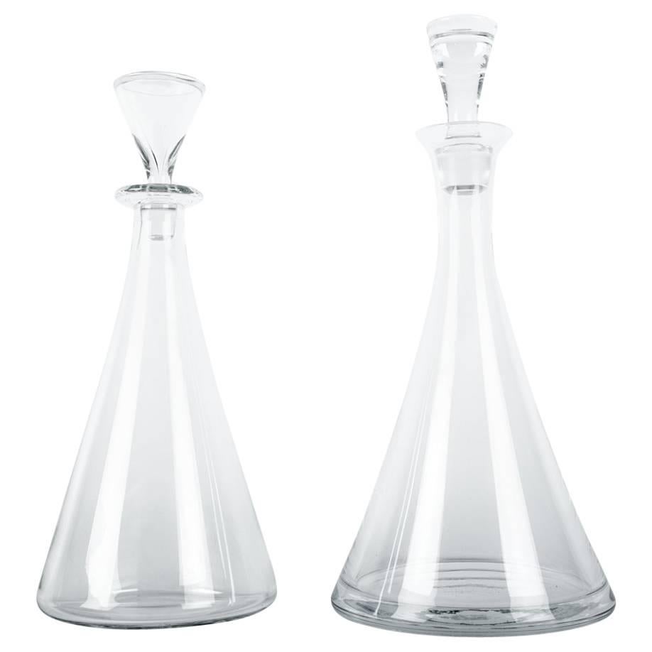 Mid-20th Century Pair of Baccarat Crystal Decanter