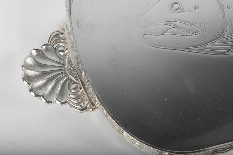 Vintage English Sheffield Silver Plated Serving Tray For Sale 1