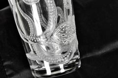Vintage Silver Plate Cover with Cut Crystal Barware, Shaker
