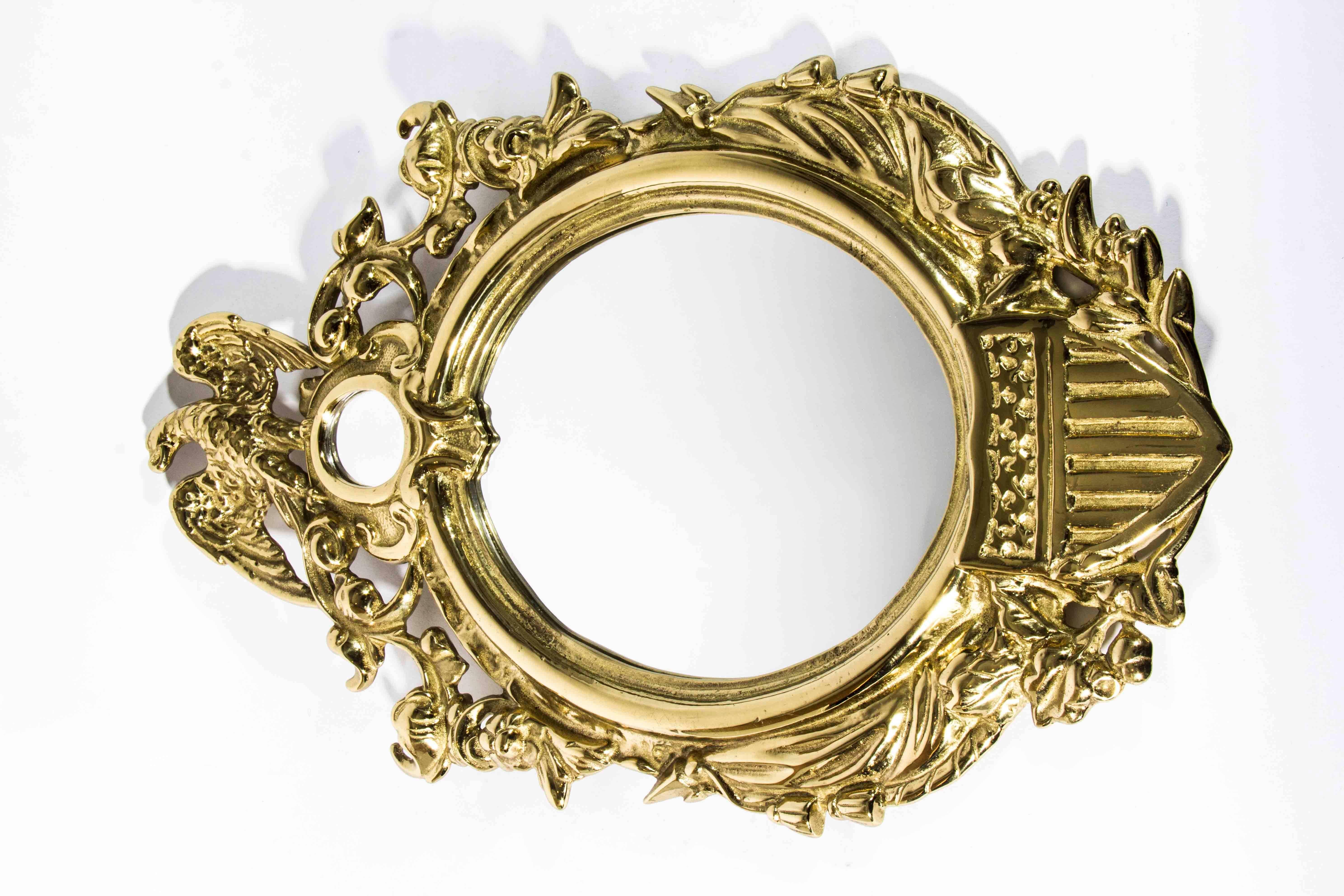 antique brass mirror