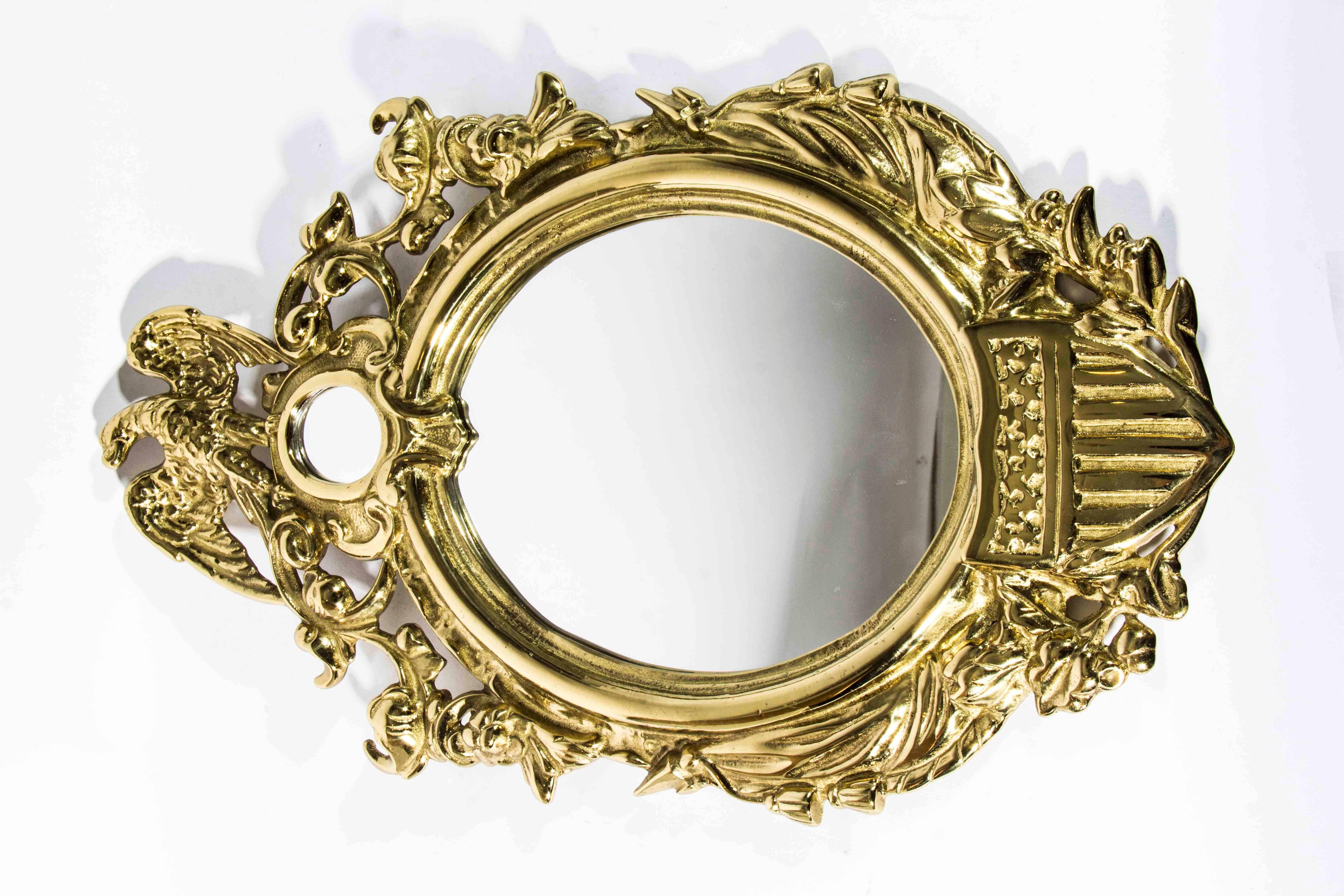 brass mirror antique