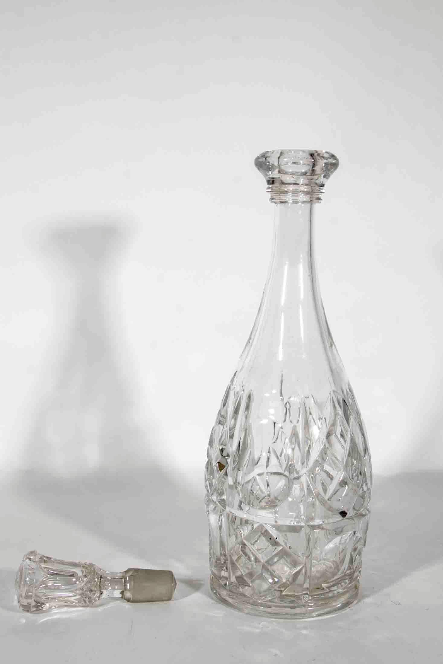 Antique French Cut Crystal Decanter In Excellent Condition In Tarry Town, NY