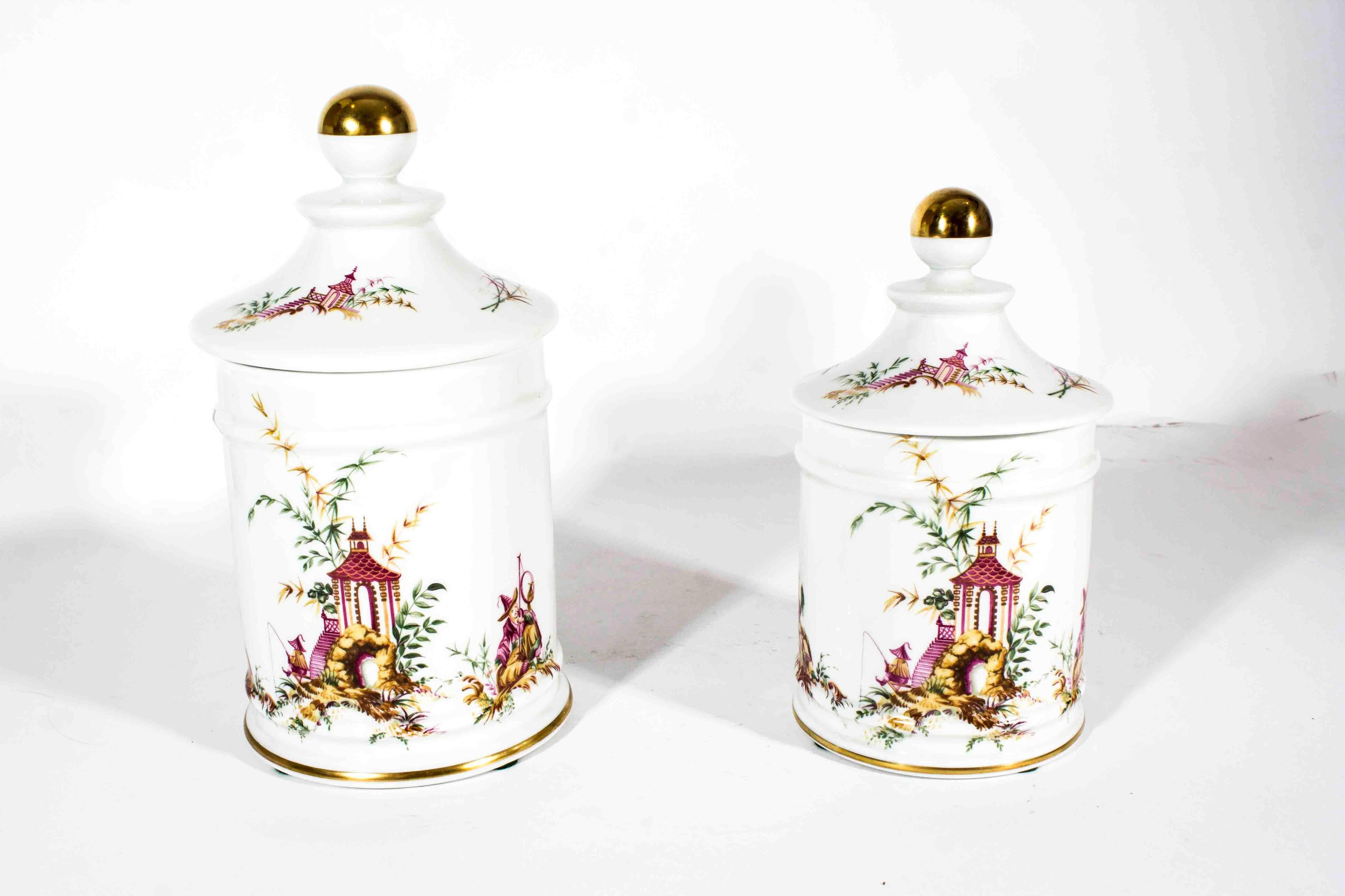 Antique Limoges French Porcelain Canisters 3