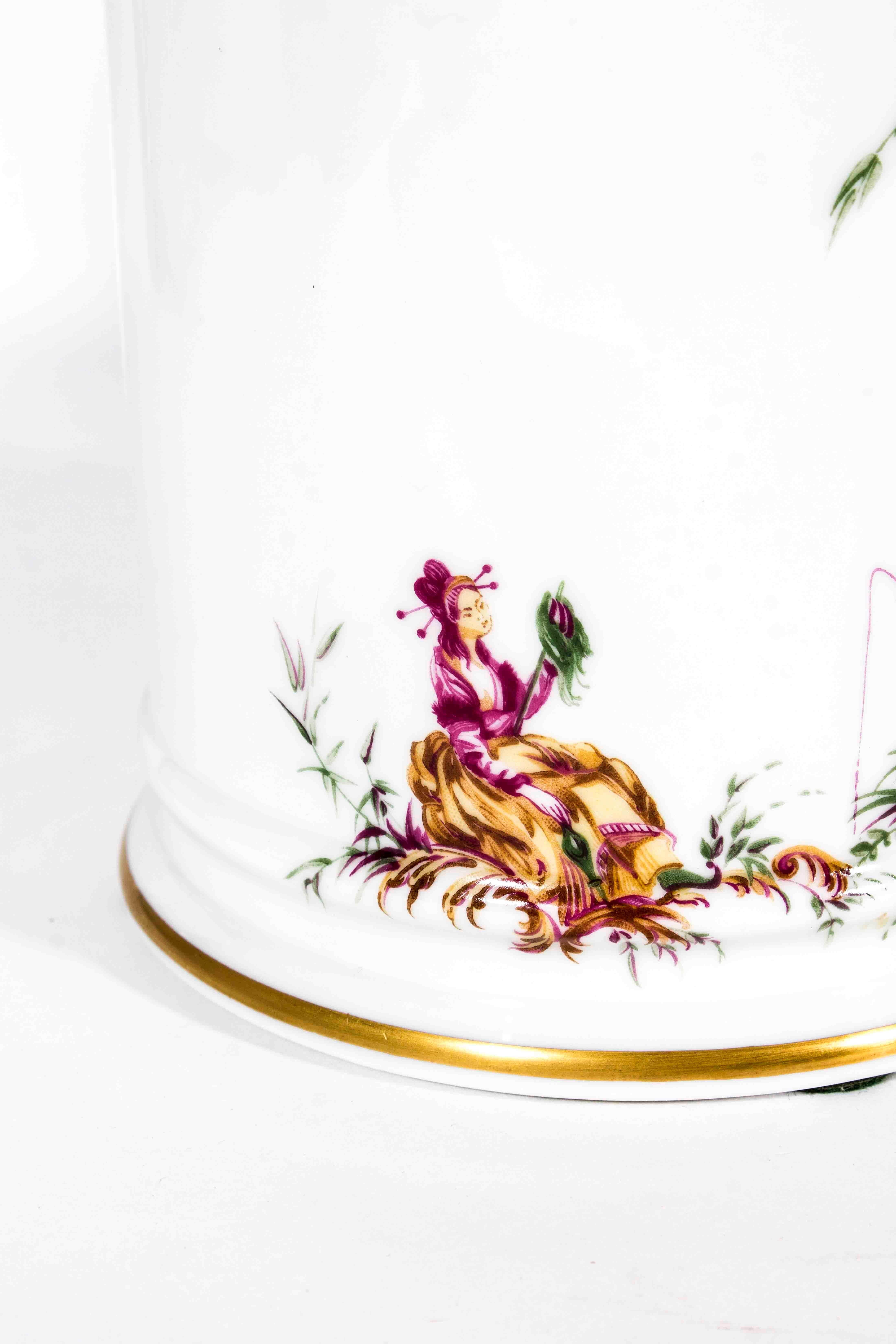 Antique Limoges French Porcelain Canisters In Excellent Condition In Tarry Town, NY