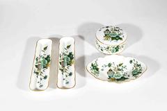 Vintage Porcelain Chinoiserie Vanity Set