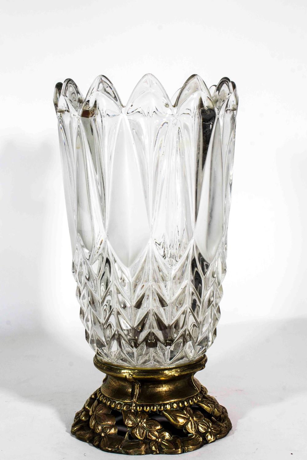 Vintage French Cut Crystal Vase at 1stdibs