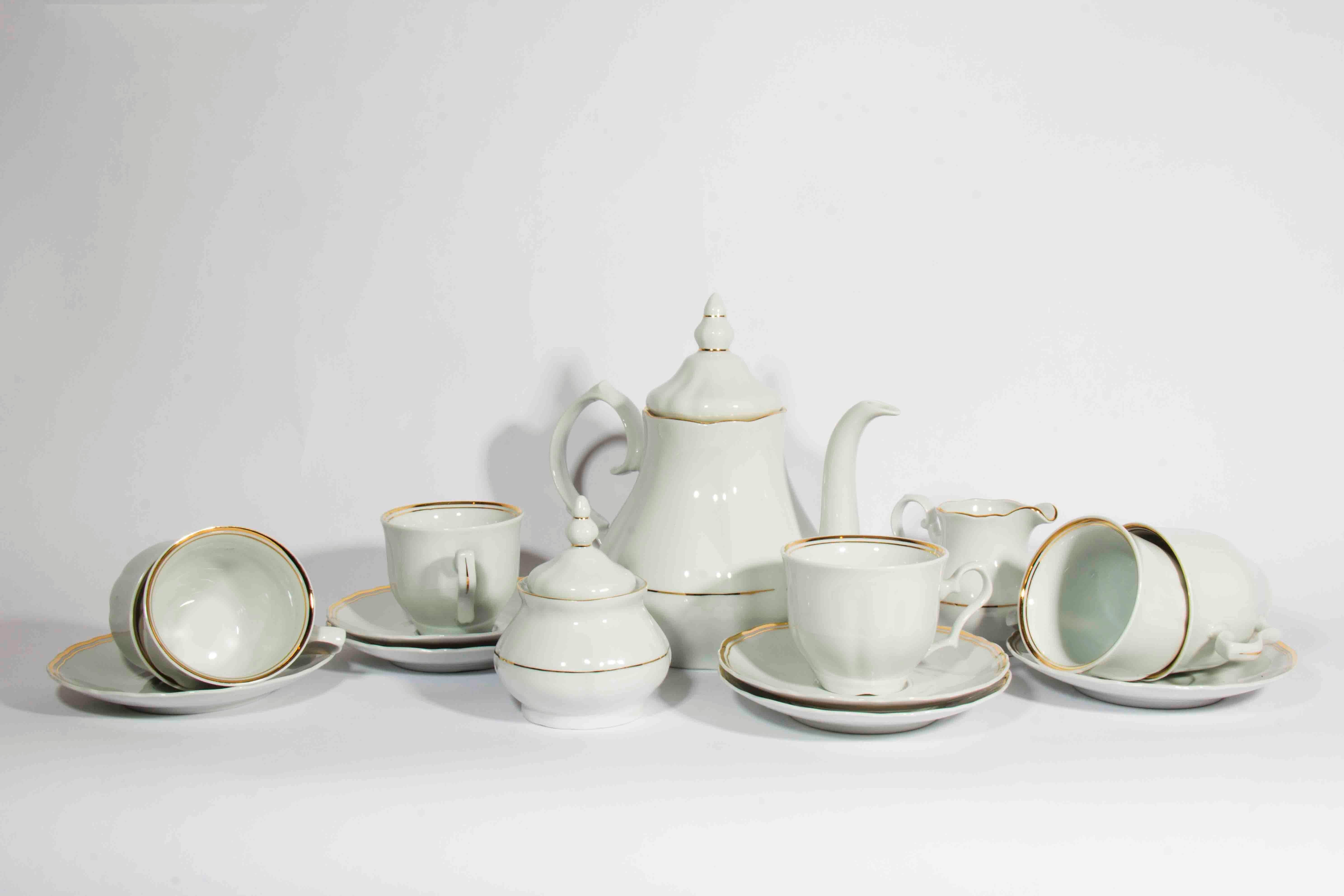 Vintage Porcelain Tea Service for Six People 3