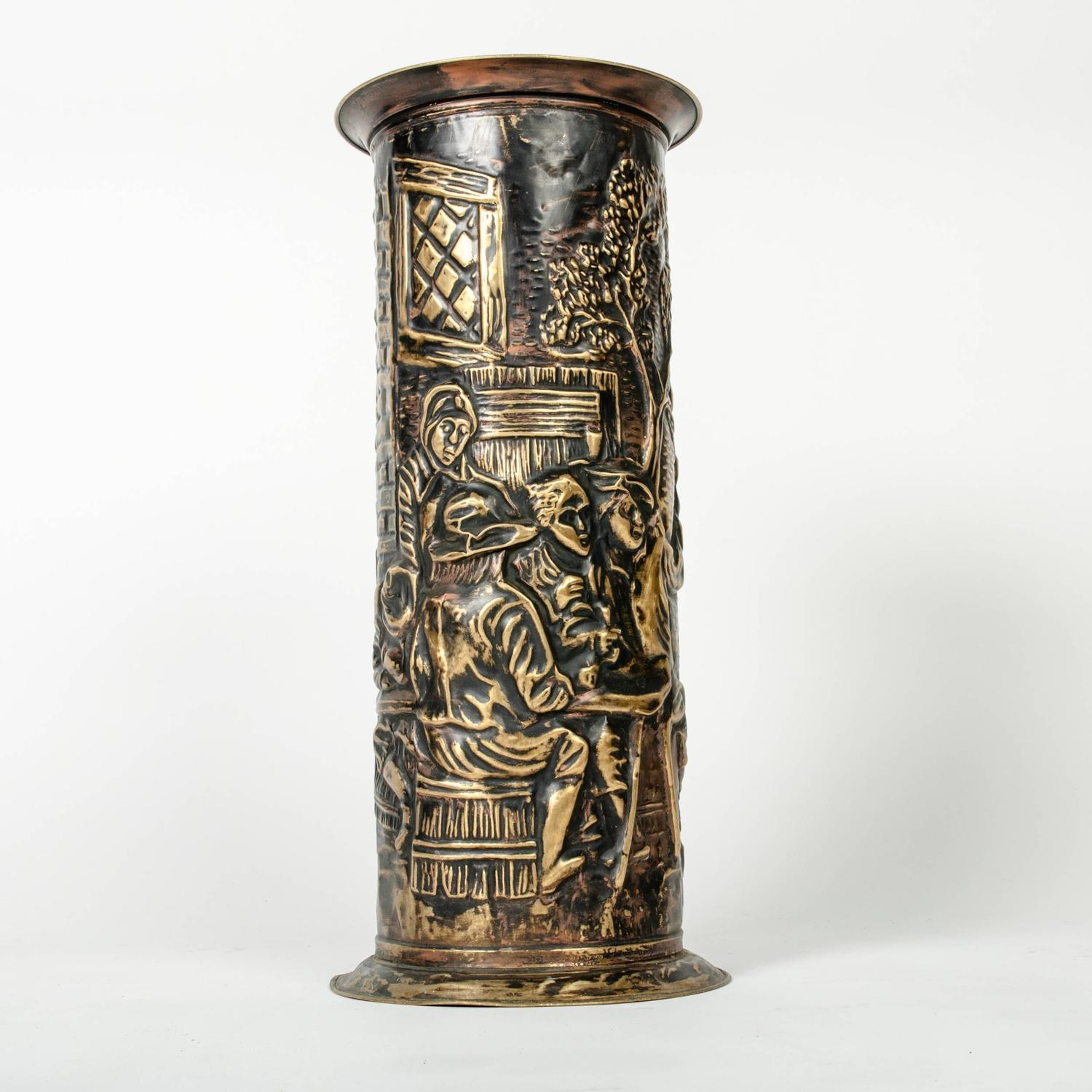 Vintage Brass Umbrella Stand at 1stdibs