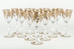 Murano Crystal Wine with 24-Karat Gold Design